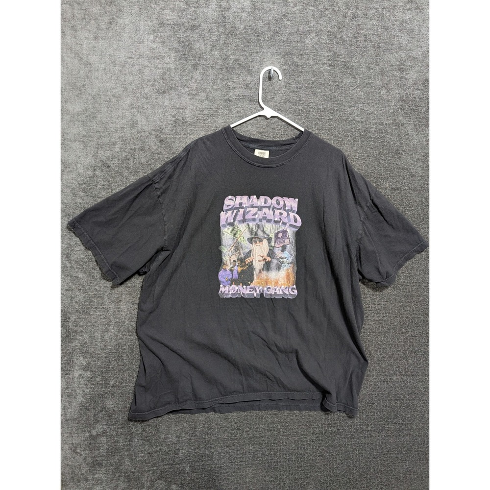 Comfort Colors Shadow Wizard Money Gang Graphic T-Shirt Faded Black 3XL 1821